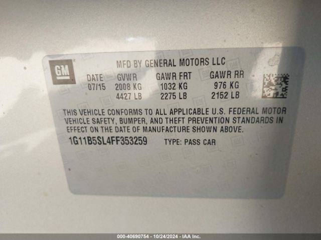 1G11B5SL4FF353259 Chevrolet MALIBU LS