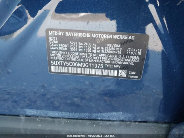 5UXTY5C06M9G11975 BMW X3 Xdrive30i