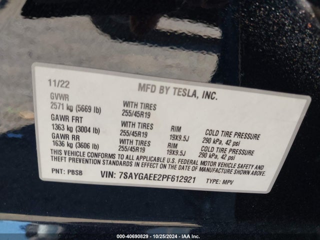 2023 TESLA MODEL Y 7SAYGAEE2PF612921 Photo 8