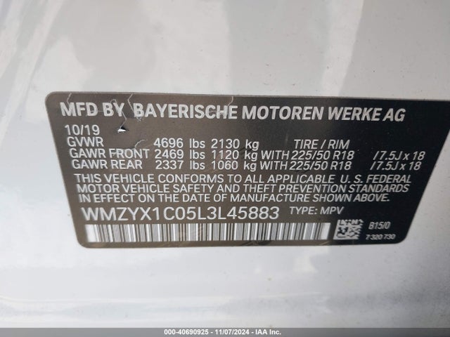 2020 MINI COUNTRYMAN WMZYX1C05L3L45883 Photo 8