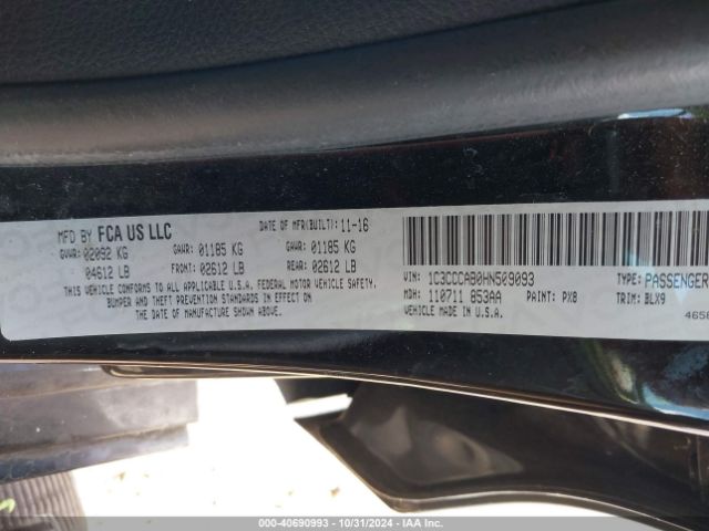 1C3CCCAB0HN509093 Chrysler 200 Limited Platinum