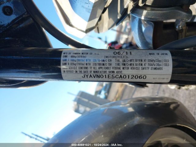 2012 YAMAHA XVS950 JYAVN01E5CA012060 Photo 9