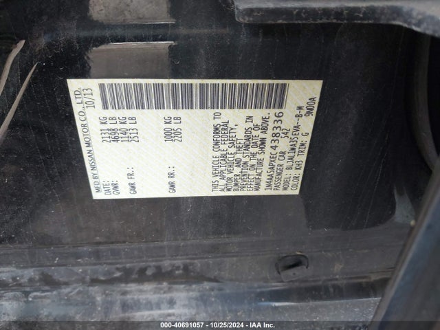 Nissan Maxima 3.5 Sv 2014 1N4AA5APXEC438336 Image 9