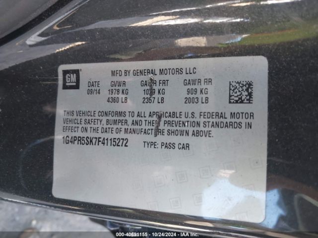 1G4PR5SK7F4115272 Buick Verano Convenience Group