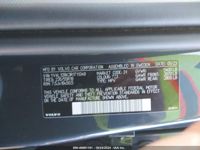 2024 VOLVO XC60 YV4L12RK3R1711349 Photo 8