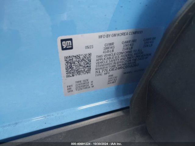 KL77LGE24RC058260 Chevrolet Trax Fwd 1rs