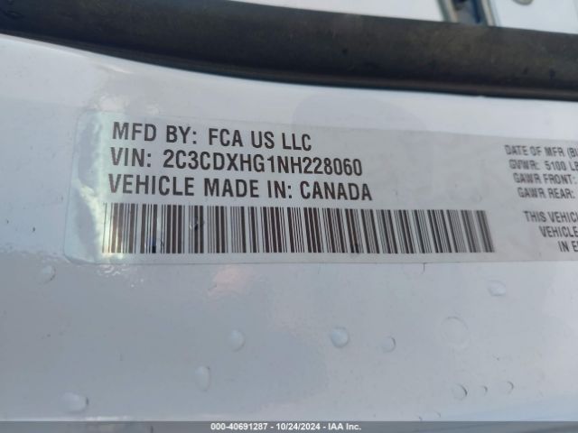 2C3CDXHG1NH228060 Dodge Charger Gt Rwd