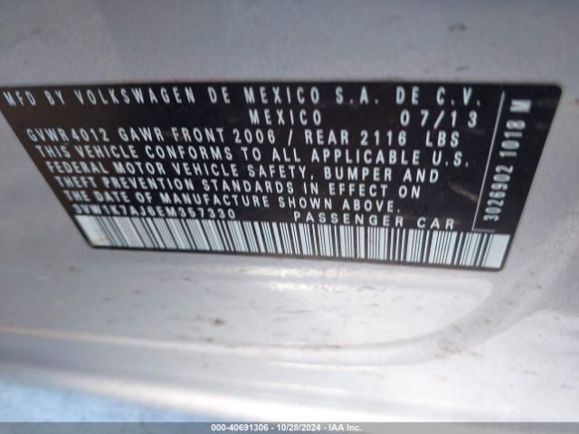 3VW1K7AJ6EM357330 Volkswagen Jetta 2.0l S
