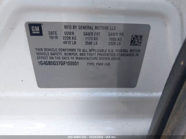 1G4GB5G37GF155931 Buick Lacrosse Leather