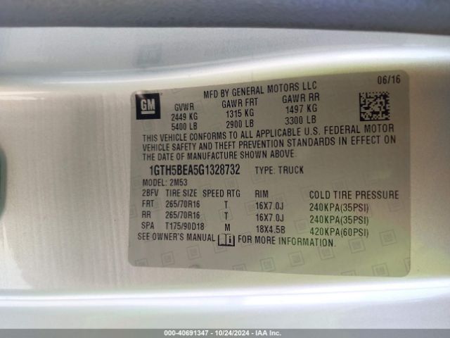 1GTH5BEA5G1328732 GMC Canyon