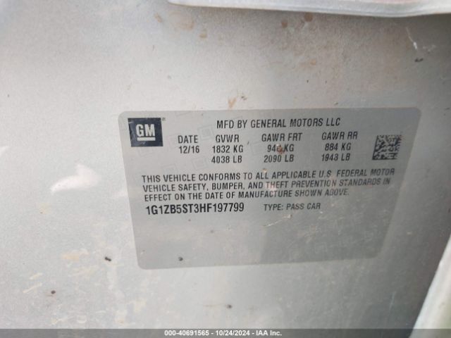 1G1ZB5ST3HF197799 Chevrolet MALIBU LS