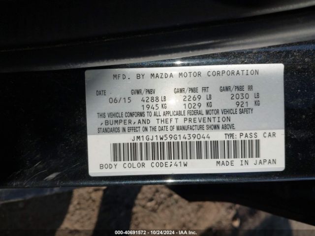 JM1GJ1W59G1439044 Mazda Mazda6 I Grand Touring