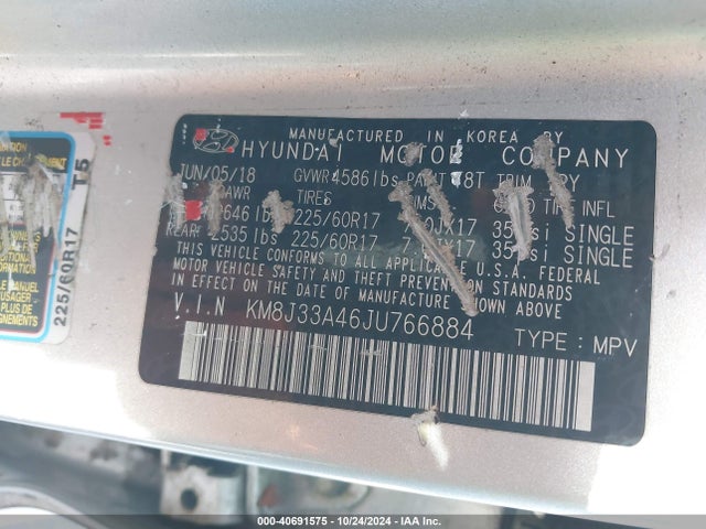 Hyundai Tucson Sel Plus 2018 KM8J33A46JU766884 Image 9