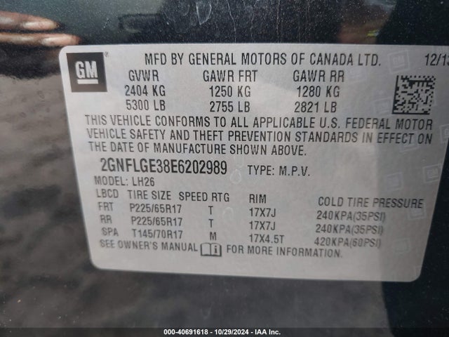 Chevrolet Equinox 2lt 2014 2GNFLGE38E6202989 Image 9