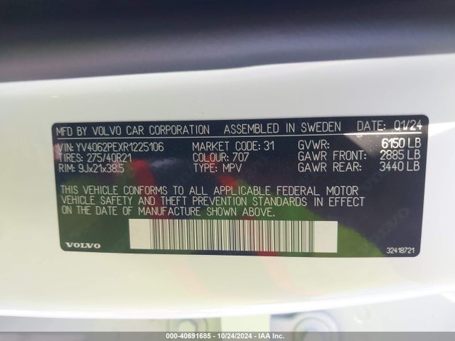 Volvo Xc90 B6 Plus Bright Theme 7-seater 2024 YV4062PEXR1225106 Image 9