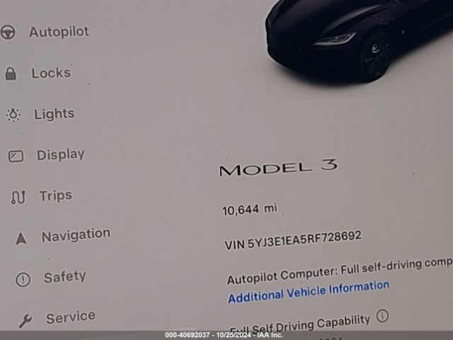 5YJ3E1EA5RF728692 Tesla Model 3 Rear-wheel Drive