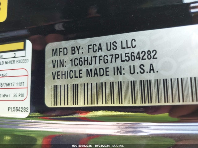Jeep Gladiator Overland 4x4 2023 1C6HJTFG7PL564282 Image 9