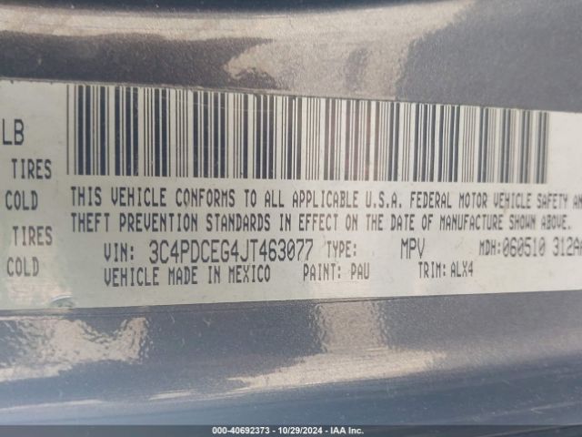 3C4PDCEG4JT463077 Dodge JOURNEY GT