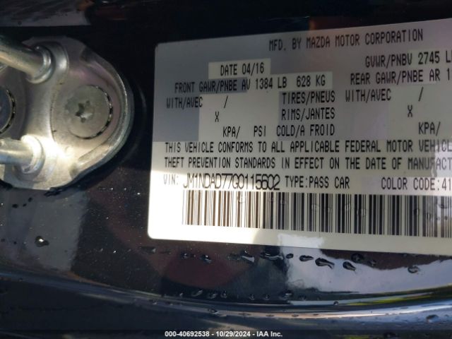 JM1NDAD77G0115602 Mazda Mx-5 Miata Grand Touring