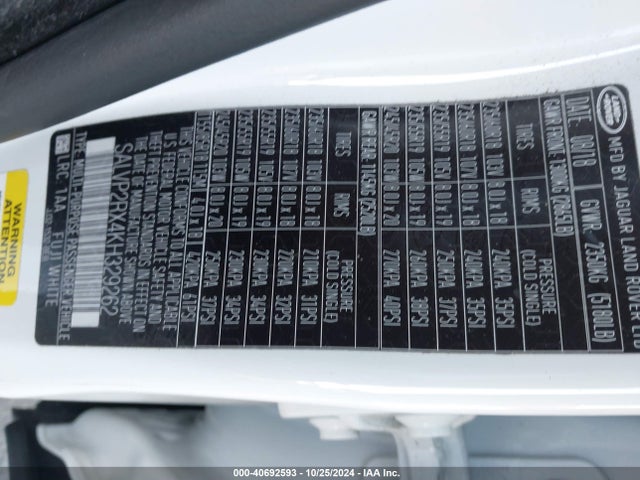 SALVP2RX4KH329262 Land Rover Range Rover Evoque Se/se Premium