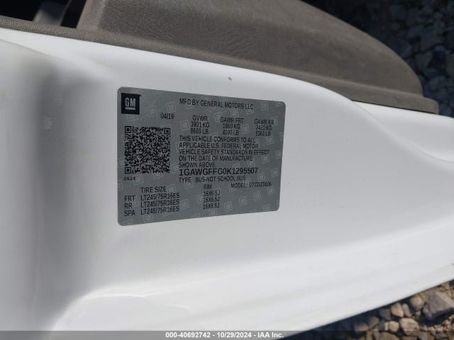 Chevrolet Express 2500 Lt 2019 1GAWGFFG0K1295507 Image 9