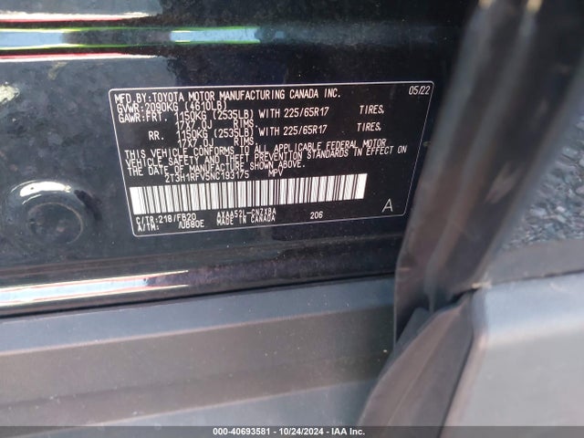 Toyota RAV4 LE 2022 2T3H1RFV5NC193175 Image 9