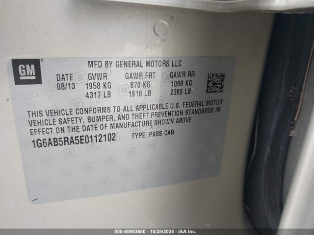 2014 CADILLAC ATS 1G6AB5RA5E0112102 Photo 8