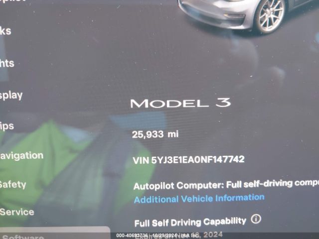 Tesla Model 3 Rear-wheel Drive 2022 5YJ3E1EA0NF147742 Image 15