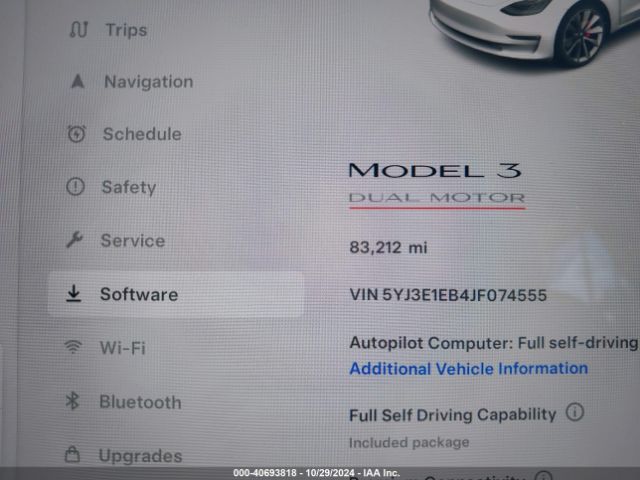 5YJ3E1EB4JF074555 Tesla Model 3 Long Range/performance