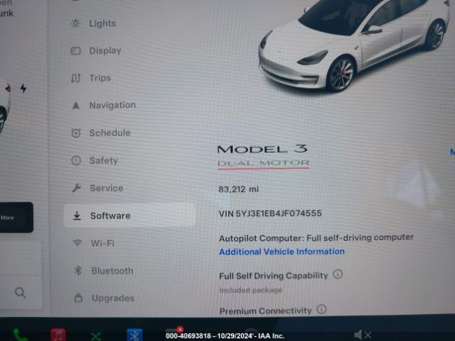 5YJ3E1EB4JF074555 Tesla Model 3 Long Range/performance