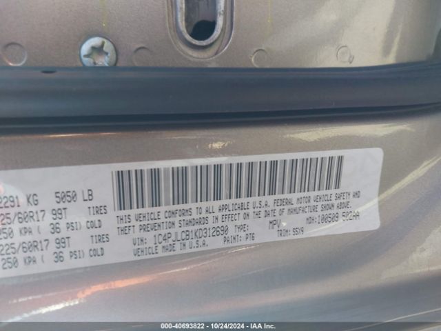 1C4PJLCB1KD312690 Jeep Cherokee Latitude Fwd