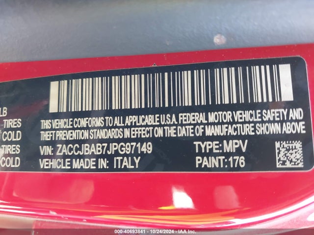 ZACCJBAB7JPG97149 Jeep Renegade Sport 4x4