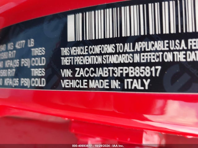 ZACCJABT3FPB85817 Jeep Renegade Latitude