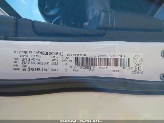 Jeep Grand Cherokee Limited 2014 1C4RJFBGXEC346046 Image 9