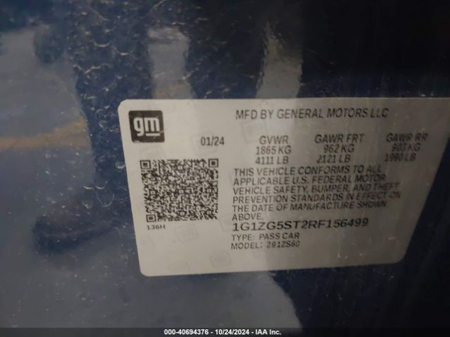 1G1ZG5ST2RF156499 Chevrolet Malibu Fwd Rs