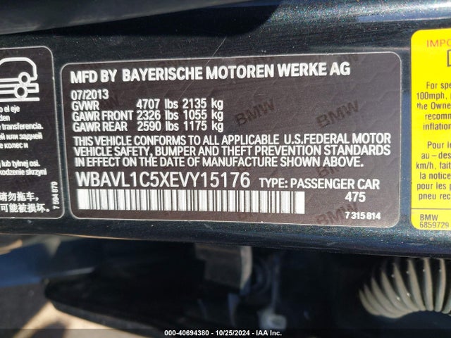 BMW X1 Xdrive28i 2014 WBAVL1C5XEVY15176 Image 9