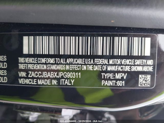 ZACCJBABXJPG90311 Jeep Renegade Sport 4x4