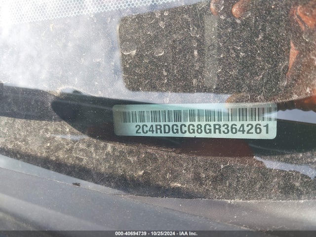 Dodge Grand Caravan Sxt 2016 2C4RDGCG8GR364261 Image 9