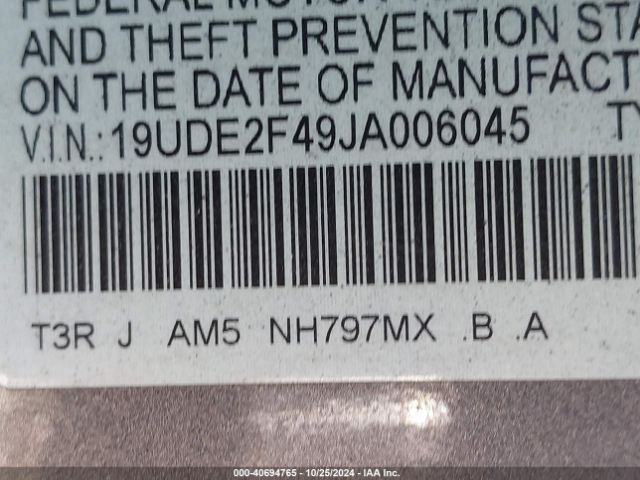 19UDE2F49JA006045 Acura Ilx Special Edition