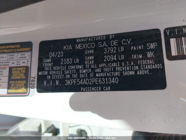 KIA Forte Gt-line 2023 3KPF54AD2PE631340 Image 9
