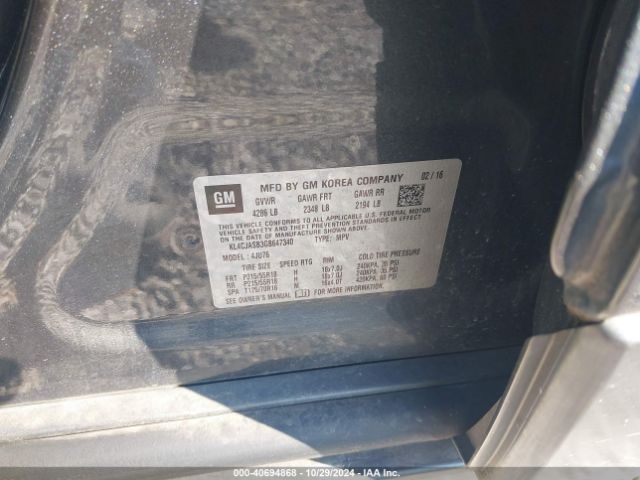 KL4CJASB3GB647340 Buick Encore