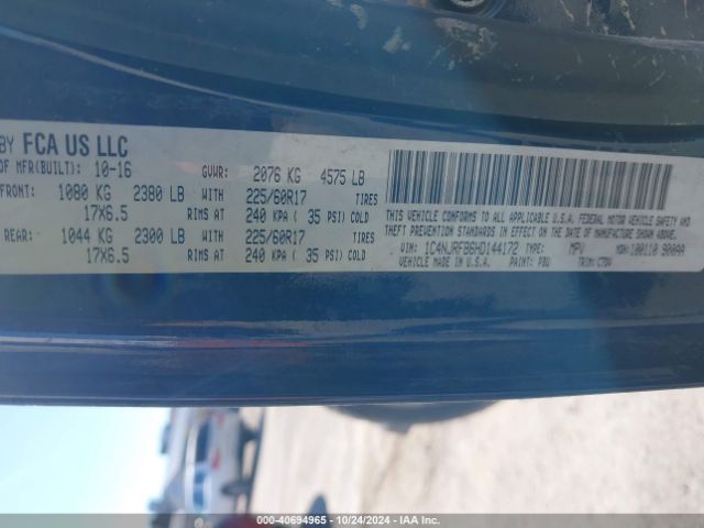 1C4NJRFB6HD144172 Jeep Patriot Latitude 4x4