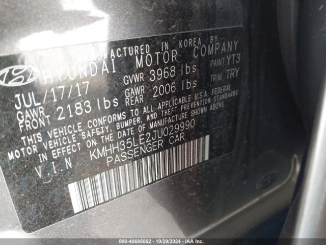 KMHH35LE2JU029990 Hyundai ELANTRA GT