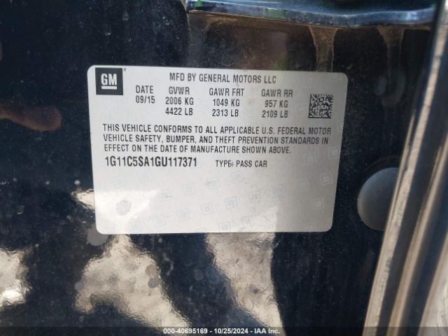 1G11C5SA1GU117371 Chevrolet Malibu Limited Lt
