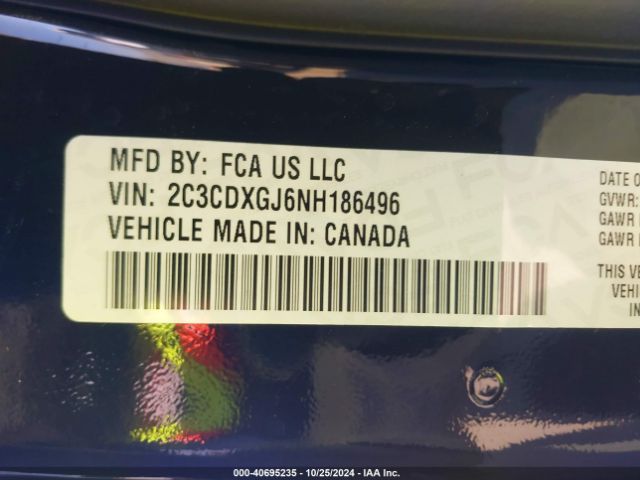 2C3CDXGJ6NH186496 Dodge Charger Scat Pack Widebody