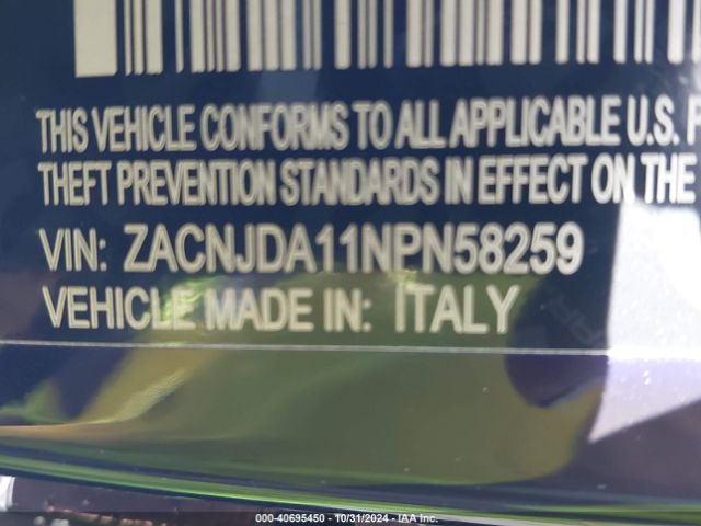 ZACNJDA11NPN58259 Jeep Renegade Sport 4x4