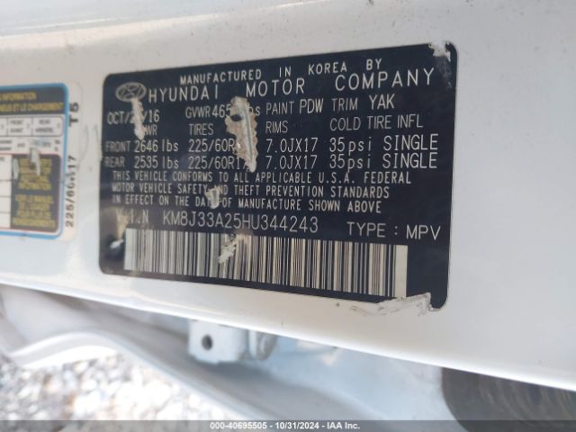 KM8J33A25HU344243 Hyundai Tucson Eco