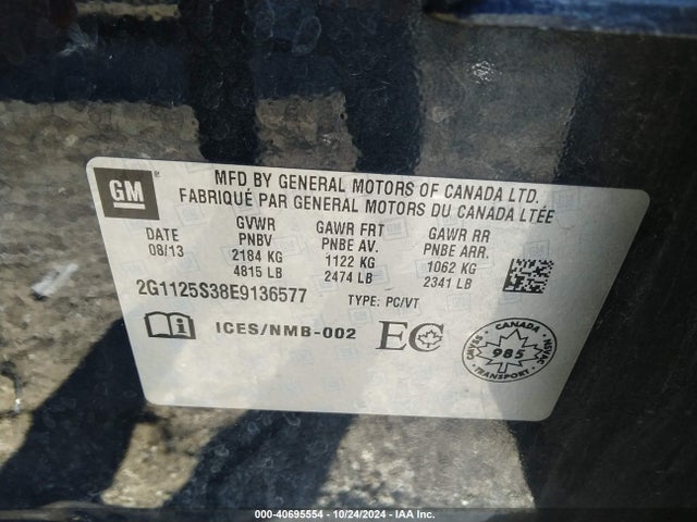 Chevrolet Impala 2lt 2014 2G1125S38E9136577 Image 9