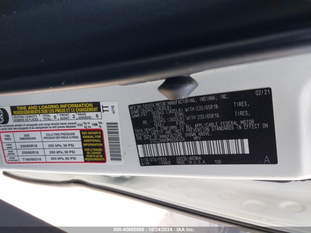 5TDZZRAH9MS056334 Toyota Highlander Le