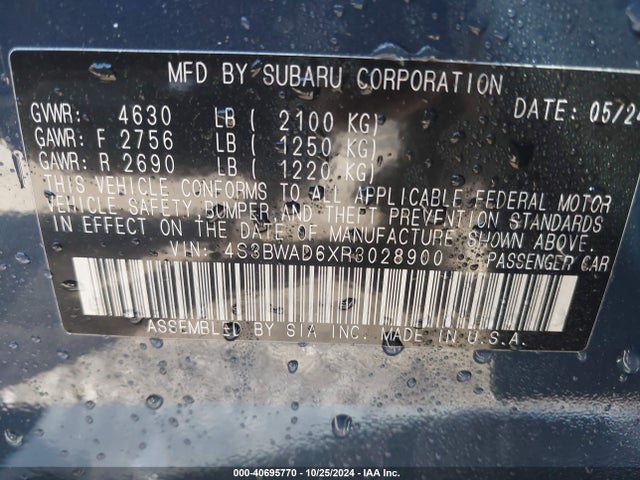 4S3BWAD6XR3028900 Subaru Legacy Premium
